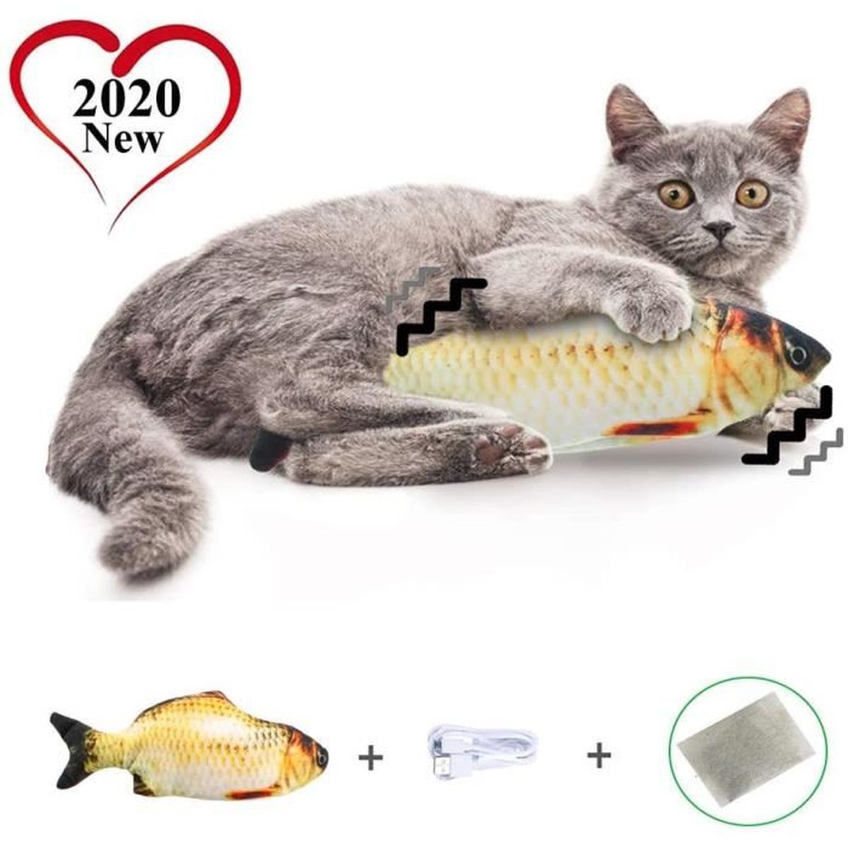 Jouets Poisson Pour Chat 30cm Rechargeable Usb Chat Jouet Electronique Automatique Poisson Vibrant Dansant Bouge Avec Catnip Jouets Achat Vente Chatiere Trappe Jouets Poisson Pour Chat 30 Cdiscount