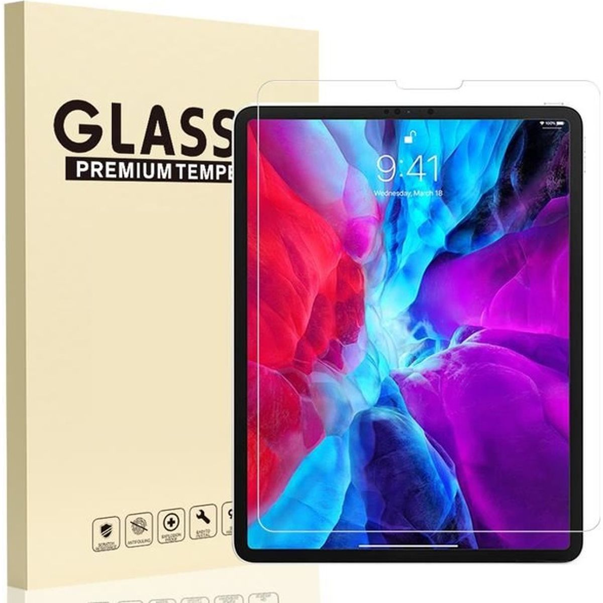 Protecteur d/Écran Original en Verre Tremp/é Compatible pour iPad Pro 12.9 Pouces TECHGEAR iPad Pro 12.9 Verre
