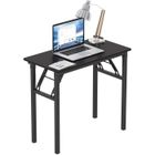 SogesHome Bureau Pliant Informatique d'ordinateur Postes de Travail Table d’étude 80x40cm Teck & Noir AC5CB-8040