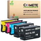COMETE CONSOMMABLE 963XL - Pack 5 Cartouches d'encre compatibles HP 963 XL pour Officejet Pro 9010-9028 - COMETE