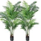 LITREVE Lot de 2 Plantes Artificielles Deco Areca Palmier 150cm Fausse Plante Interieur Exterieur en Pot Plastique Salon Balcon Verte Déco