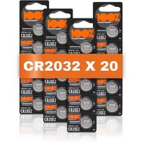 Piles CR2032 - Lot de 20 | 100% PeakPower | Bouton Lithium CR 2032 3V- Haute Performance pour dispositifs Portables et médicaux