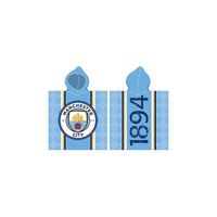 Cape de bain - Manchester City - pour enfant de 3 à 6 ans - 100% coton - bleu