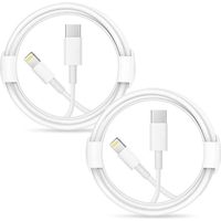 Lot de 2 Cable USB C vers Lightning certifié Apple MFi Cable USB C Lightning Charge Compatible avec iPhone 1212 Pro12 Pr [50]