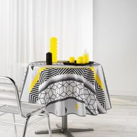 CDaffaires nappe ronde (0) 180 cm polyester imprime yellow mix