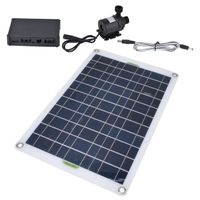 HURRISE pompe de bassin solaire Kit de pompe à eau solaire 50W panneau 800L/h 12V à faible bruit DC écologique Durable en