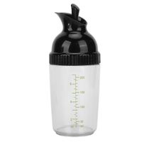 Shaker à Vinaigrette Noir 200ml - Pot à Vinaigrette Sans BPA Et Couvercle Pour