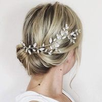 Couronne De Mariée Fleurie Avec Perles Dorées – Bandeau Vigne élégant Pour Mariage, Bal Ou Fête