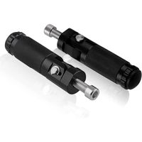 Repose-Pieds Moto CNC Aluminium - Pédales Pliables 90° 8mm, Paire Pour Custom, Électrique Ou Sportive - Noires