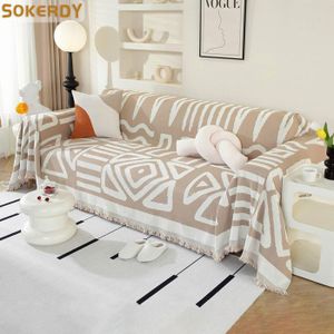 Drap De Canapé Chic 100% Coton – Gris, Dimensions 66x180 Cm Pour 3 Places, Occasion