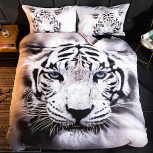 Animal Déco - Parure de Lit Double Coton Lion - Housse de Couette 200x220  cm 2 Taies d'oreiller - 1001 Nuits Enchantées