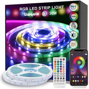 LED Chambre 30M, Ruban LED App Contrôle, Multicolore Bande LED avec  Télécommande à Panneau Minimaliste, LED Decoration Chambre Avec Lumière
