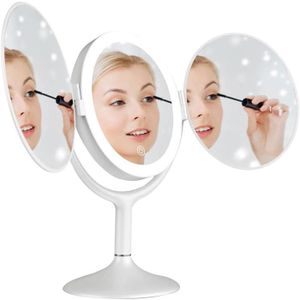 Miroir pour Maquillage avec Lumiere,Miroir Maquillage Lumineux,Miroir pour  Coiffeuse,Miroir de Voyage avec Miroir Grossissant A67 - Cdiscount Maison