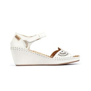 Sandales Compensées Top Moda - Taille 7.5 US, Couleur Crème, Talon Wedge 4,25 Pouces, Occasion