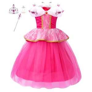 Robe de Princesse Aurore Fille Déguisement La Belle au Bois Dormant Robe  Princesse Fille Cosplay Halloween Anniversaire Costume Rose - Cdiscount  Prêt-à-Porter