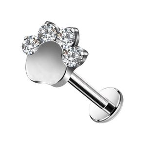 OUFER Body Piercing 16G Titane Labret Monroe Piercing Lèvre Écrou Sans