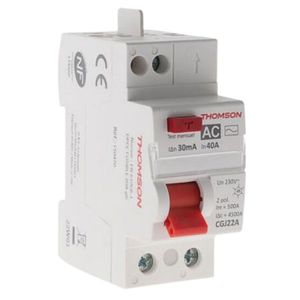 Lot De 2 Interrupteurs Différentiels Hager Type AC 40A 30mA - Occasion Bon état De Fonctionnement