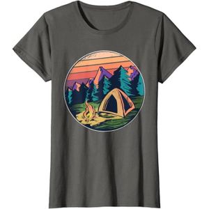 TENTE DE CAMPING Sauvage, Tent Life Great Outdoors Campfire T-Shirt[W5487]