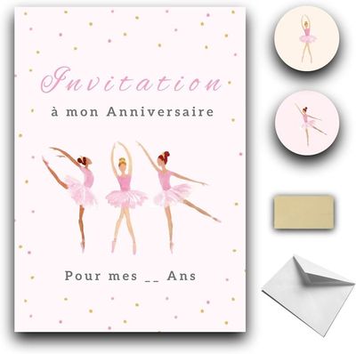 Kit Créatif 10 Cartes D'Invitation Anniversaire à Gratter Thème Insectes - Enveloppes, Stickers Et Autocollants Dorés Inclus