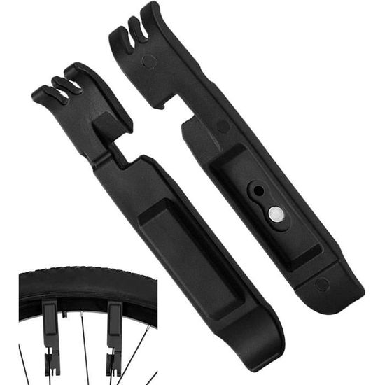 DémontePneu,Kit de démontage de pneus de vélo pour la réparation de pneus Lot de 2 Outils de