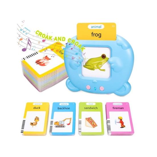 112 Cartes éducatives Bilingues Français-anglais - Avec Lecteur Audio - Pour Enfants 1-6 Ans