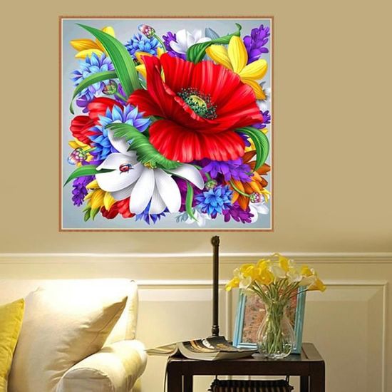 Kit Peinture Diamants 5D Paysage 100x50 Cm - DIY Diamant Rond, Art Mural Décoratif Pour Adulte, Complet Avec Outils