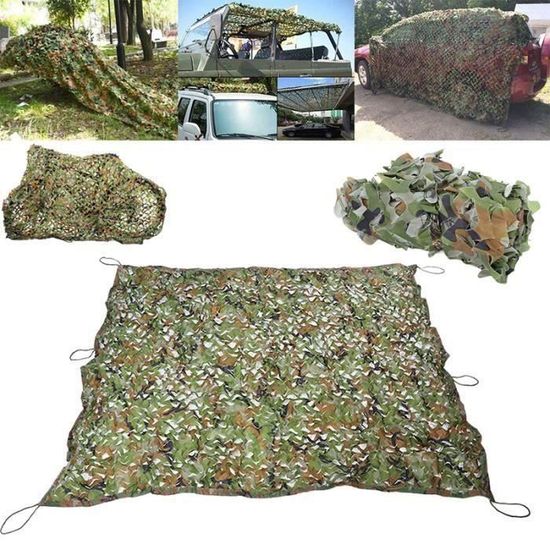 Filet De Camouflage Sable 4x5m(13x16.4ft) Voile D'ombrage De Pergola De Camping De Chasse Militaire, Filet Camo pour Soleil en Plein Air Thème Parti Décoration Voiture Couvre