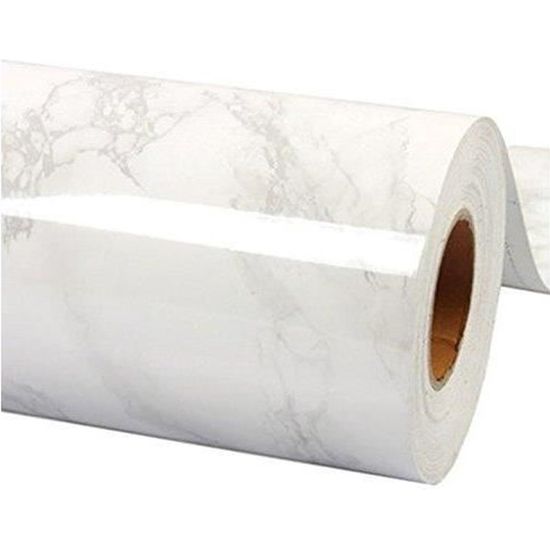 Wdragon Film Adhesif Papier Peint Brillant Pour Plan De Travail De Cuisine En Vinyle Imprime Marbre Blanc Gris 61 X 200 7 Cm Achat Vente Plan De Travail Wdragon Film Adhesif