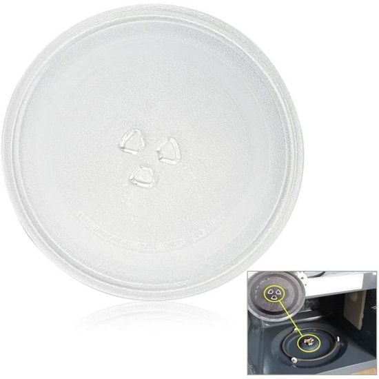 PLATEAU TOURNANT EN VERRE 275 MM POUR MICRO ONDES WHIRLPOOL