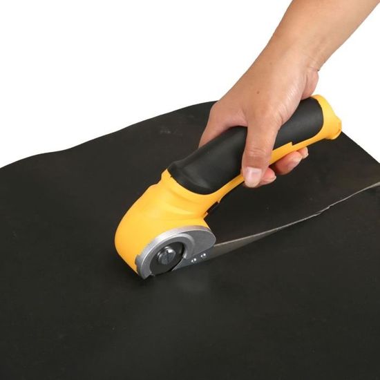 ZEITE Ciseaux électriques Sans Fil 4 V, Coupe-carton Avec 2 Lames, Boîte De Rangement, Câble De Charge USB, Coupe Rotative électrique, Coupe Maximale De 6,35 Mm, Pour Boîte En Carton, Tapis Fin Et