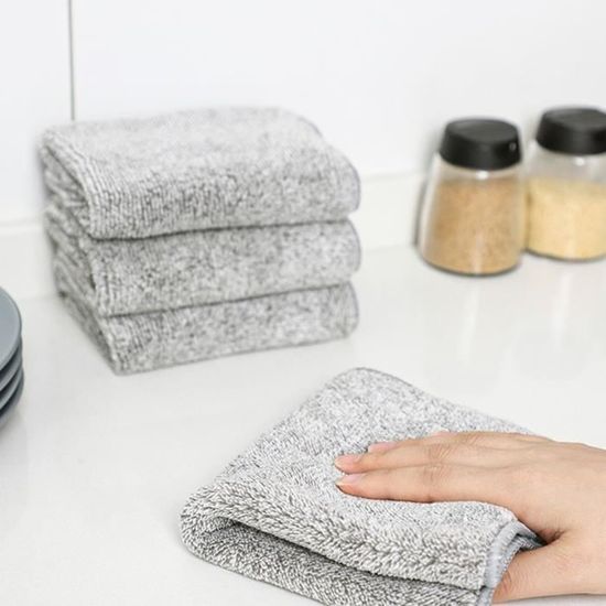 Lot De 5 Chiffons Vaisselle En Fil - Sèchage Rapide, Sans Odeur, Pour Casseroles Et Poêles