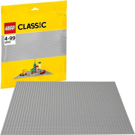 LEGO® Classic 10701 La Plaque de Base Grise, 48x48, Jouet de Construction Créatif, Éducatif