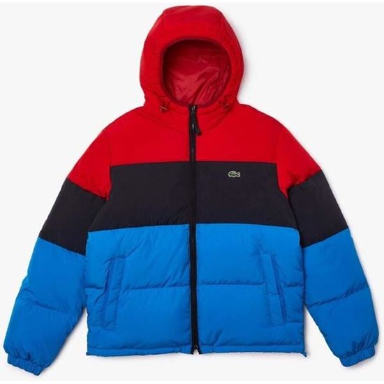 Doudoune Lacoste BH1966 UBW rouge et bleu. 50 Red abysm utramarine Cdiscount Pret a Porter