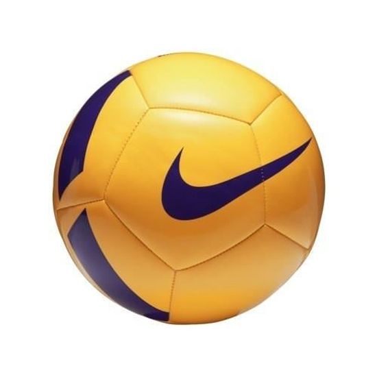 Nike Ballon de Football Pitch Team - Jaune et Violet - Cdiscount Sport