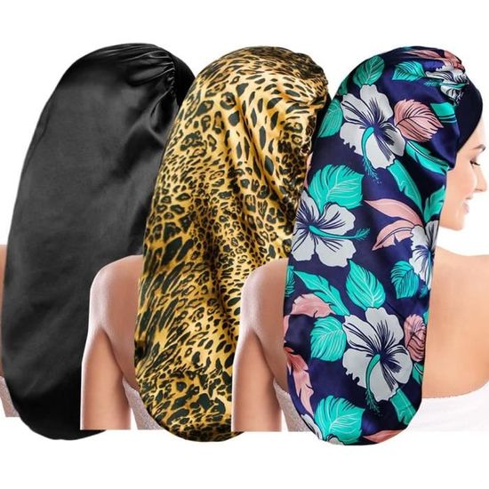 Lot De 2 Bonnets En Satin Double Couche Pour Enfants, Bonnets De Nuit