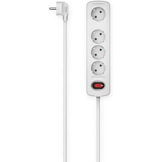 CHACON Bloc Multiprise 8 Prises 16A Avec Interrupteur, Câble 3 M HO5VV F 3x15 Mm Blanc 84471522