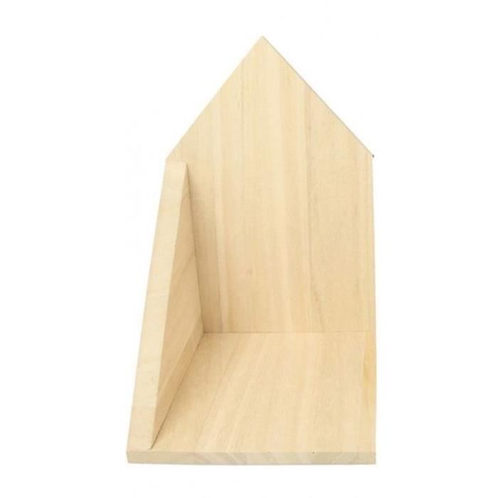 Etagère d'angle en bois 14,7 x 22 x 16 cm - ouverture à droite