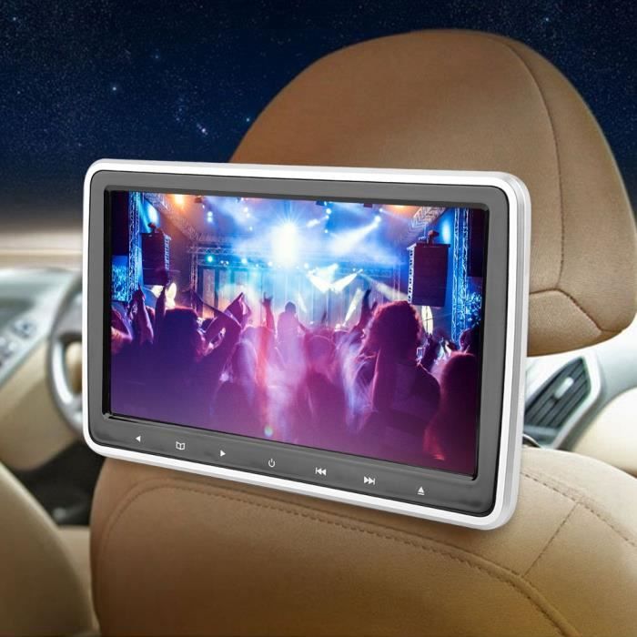 10.1in TFT HD voiture appui-tête DVD lecteur Clip-on portable moniteur d'oreiller numérique -ROS