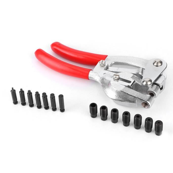 16Pcs Pince à Poinçonner Outils Manuels pour Bracelet de Montre Caoutchouc Métal Laiton Plastique Cuir-YIN