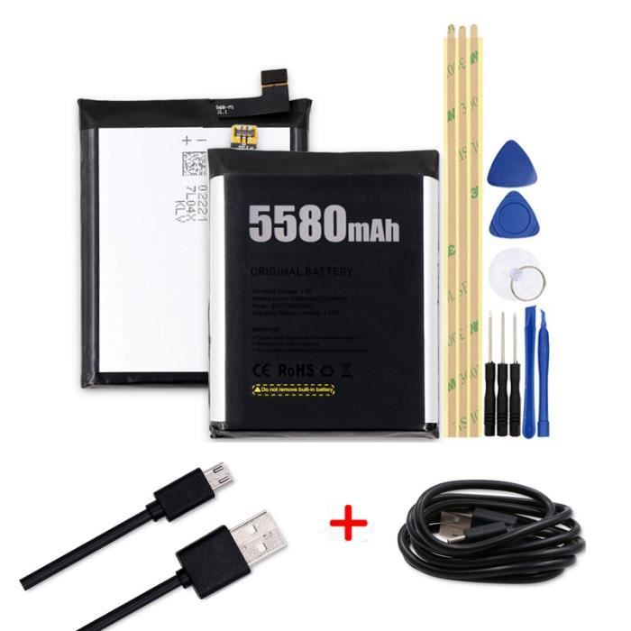 Pour Doogee S60 Lite/S60 Batterie 5580mAh Battery de téléphone portable Batteries+Micro câble USB