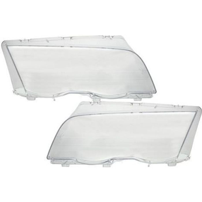 2 VITRE DE PHARE AVANT POUR BMW SERIE 3 E46 BERLINE + BREAK ( TOURING ) PHASE 1 DE 1998 A 08/2001