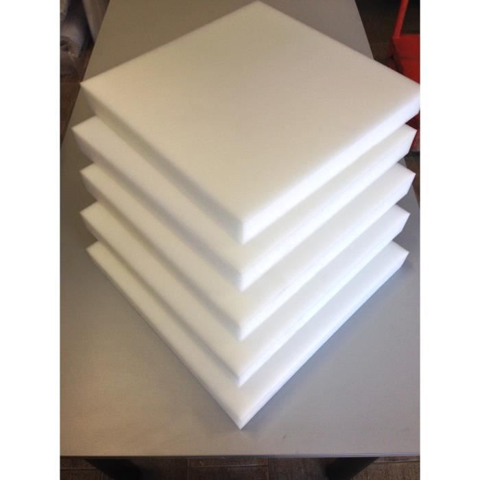 5 Plaques de mousse polyuréthane 40x40 3cm