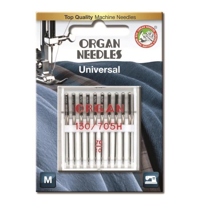 Organ aiguilles pour machine à coudre, Universel (Standard), Taille 70/10