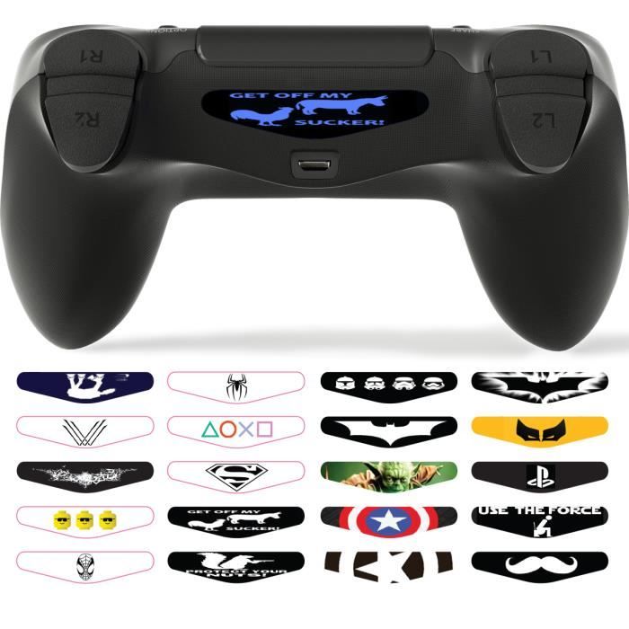 GnG Unqiue 20x Pack LED Light Bar Decal Sticker For PlayStation 4 / Slim / Pro PS4 Controller DualShock 4