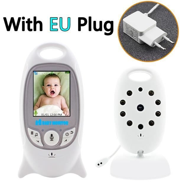 BABY PHONE - ECOUTE BEBE,Sans fil 2.0 - LCD Babysitter 2 voies parler Vision nocturne température sécurité nounou - Type EU Plug