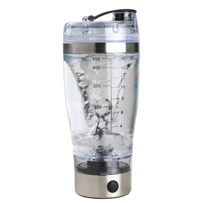 450Ml électrique protéine Shaker Usb Shaker bouteilles lait café mélangeur bouteille d'eau mouvement Vortex tornade *BU3856