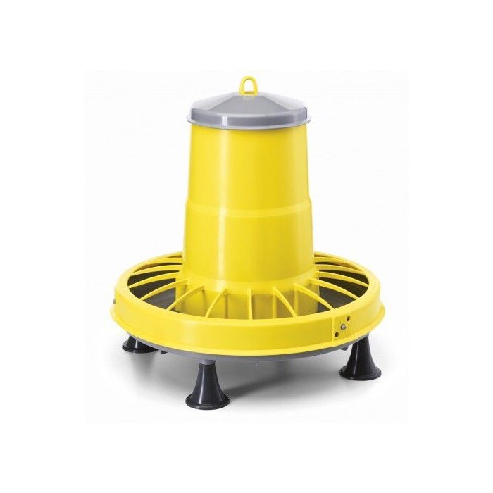 Mangeoire Plastique 8,5kg Avec Pieds Et Débit Réglable