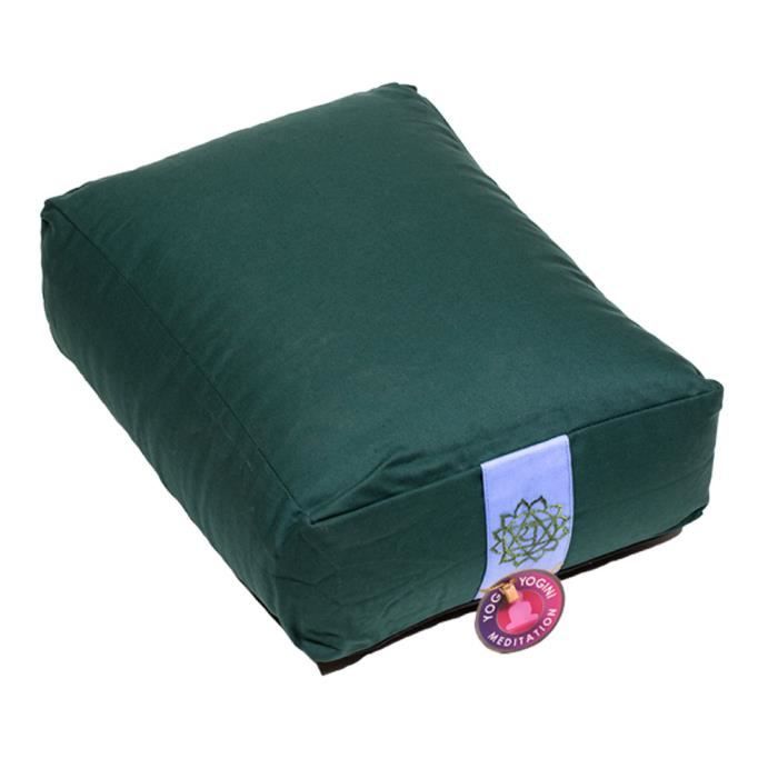 Épais coussin vert meditation et yoga Chakra 4