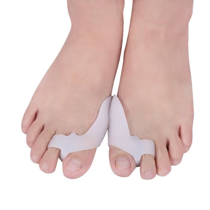 Soin du corps,Orthèse d'hallux Valgus en Gel de Silicone,1 paire,séparateur de gros orteils,soin pédicure,régulateur - Type WHITE