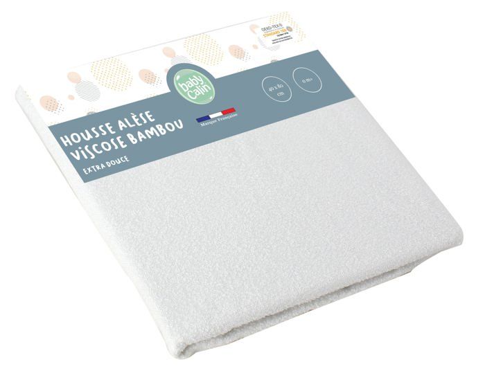 BABYCALIN Housse Alèse Bébé 40 x 80 cm en Eponge Bambou